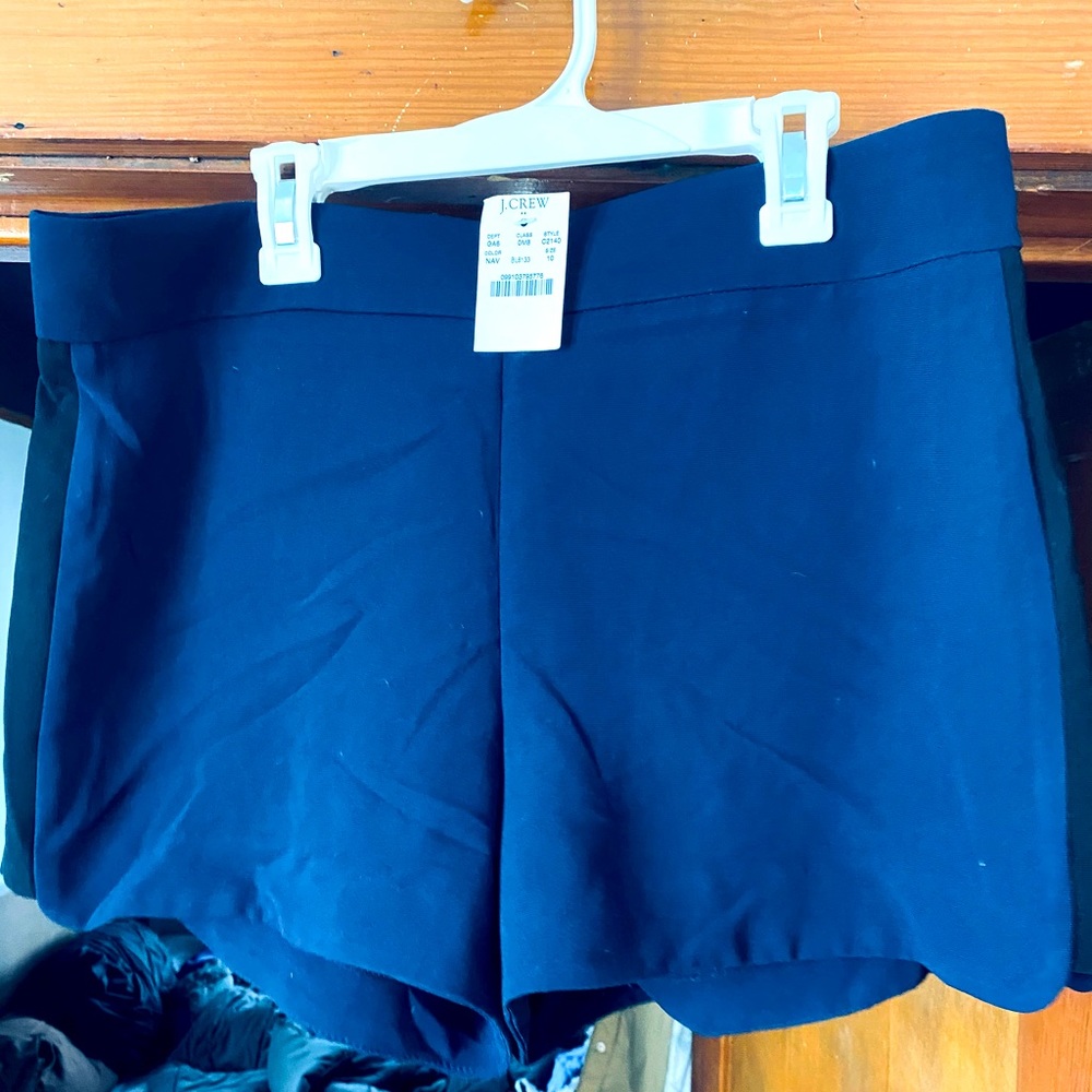 Side Zip Navy Shorts Size 10 NWT